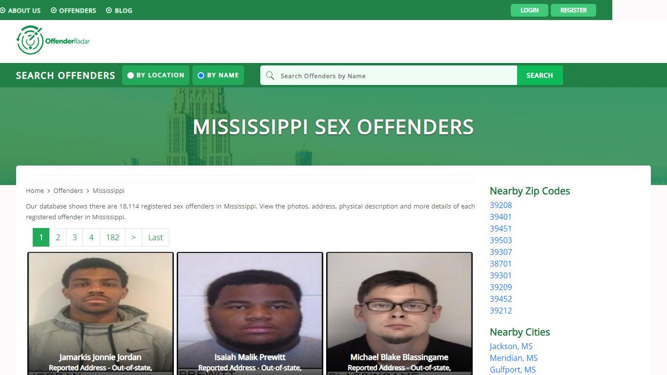 Mississippi Sex Offenders Registry and database at Offender Radar