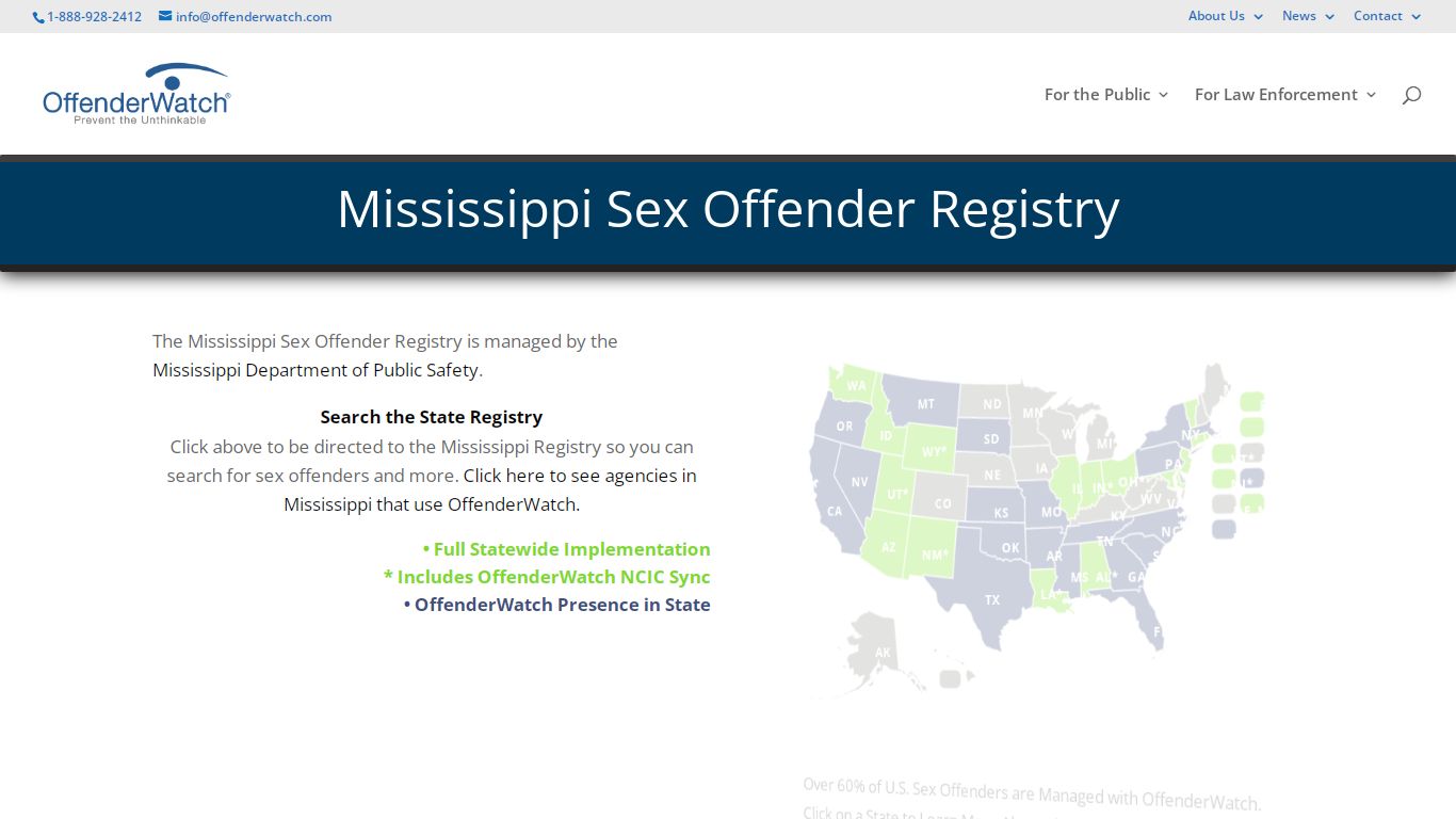 Mississippi Sex Offender Registry | OffenderWatch