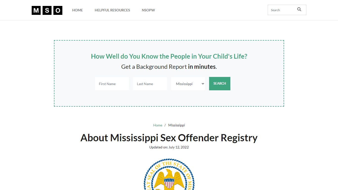 Mississippi Sex Offender Registry Info, How To Find Sex Offenders in ...